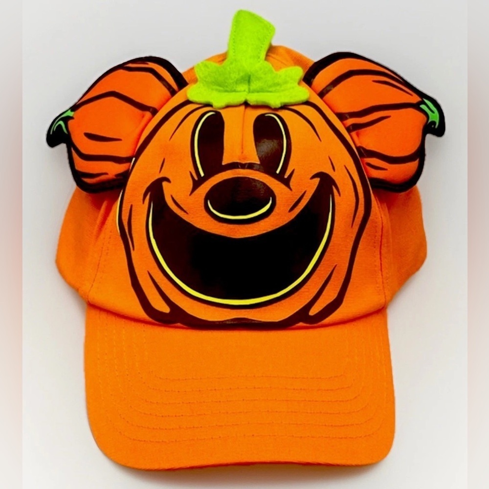 NWT Disney Mickey Mouse 2024🎃 Pumpkin HAT Glow in the Dark Adult Size